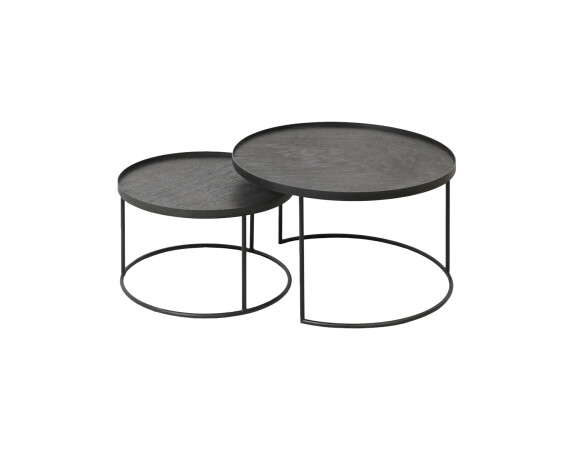 Notre Monde Round Tray Table Set Clearcut 5