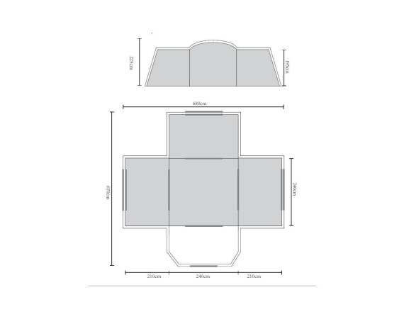 T7RTF20E2C4 zoom 10 discovery 12 person tent ink grey