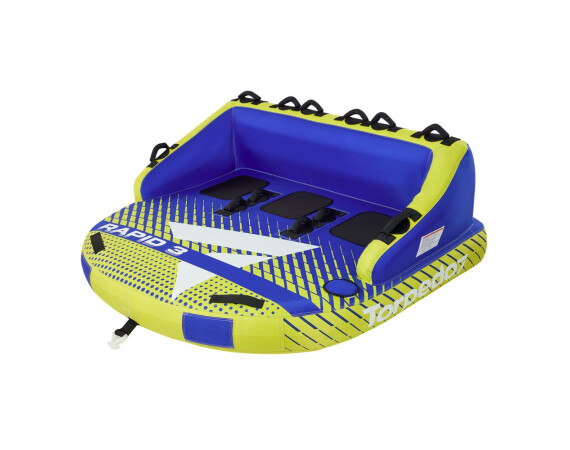 T7WCX24STXX zoom 2 rapid 1 3 person seated towable tube with pump